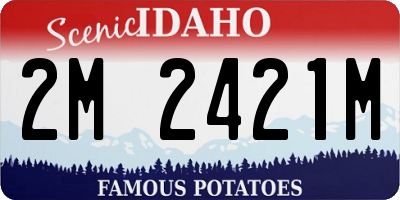 ID license plate 2M2421M