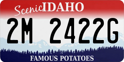 ID license plate 2M2422G