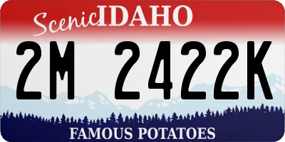 ID license plate 2M2422K