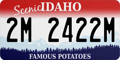 ID license plate 2M2422M