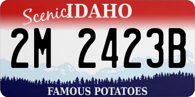 ID license plate 2M2423B