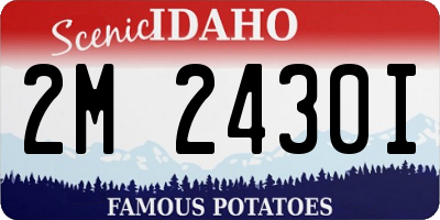 ID license plate 2M2430I