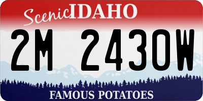 ID license plate 2M2430W