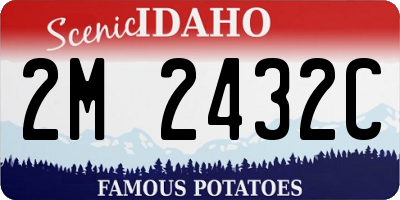 ID license plate 2M2432C
