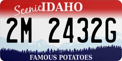 ID license plate 2M2432G