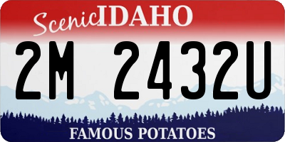 ID license plate 2M2432U