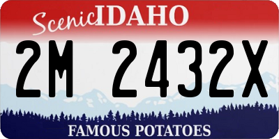 ID license plate 2M2432X