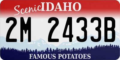 ID license plate 2M2433B