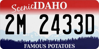 ID license plate 2M2433D