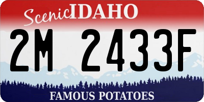 ID license plate 2M2433F