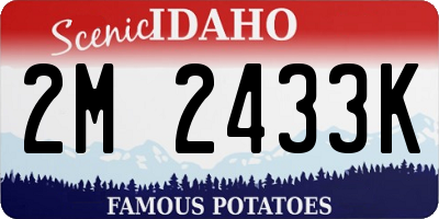 ID license plate 2M2433K