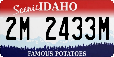 ID license plate 2M2433M