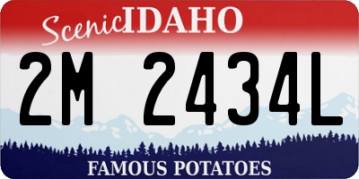 ID license plate 2M2434L