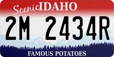 ID license plate 2M2434R