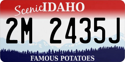 ID license plate 2M2435J