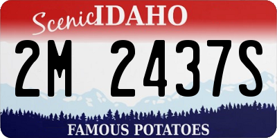 ID license plate 2M2437S