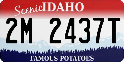 ID license plate 2M2437T