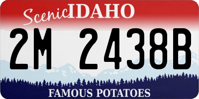 ID license plate 2M2438B
