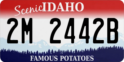 ID license plate 2M2442B