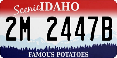 ID license plate 2M2447B
