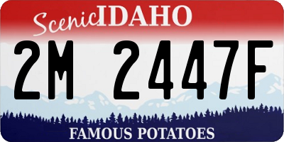 ID license plate 2M2447F
