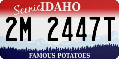 ID license plate 2M2447T