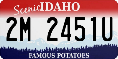 ID license plate 2M2451U