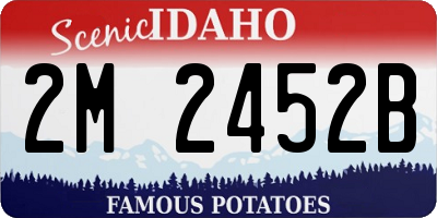 ID license plate 2M2452B