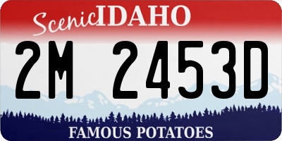 ID license plate 2M2453D