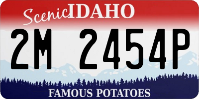 ID license plate 2M2454P