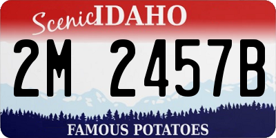 ID license plate 2M2457B