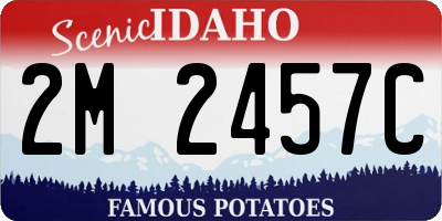 ID license plate 2M2457C