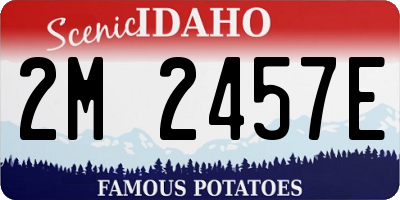ID license plate 2M2457E