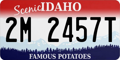 ID license plate 2M2457T