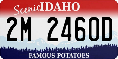 ID license plate 2M2460D