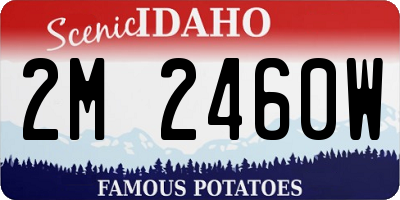 ID license plate 2M2460W