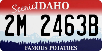 ID license plate 2M2463B