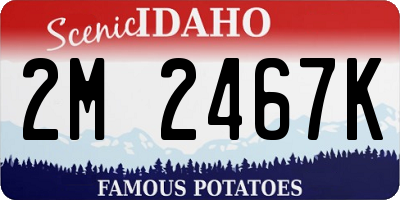 ID license plate 2M2467K