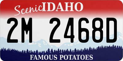 ID license plate 2M2468D