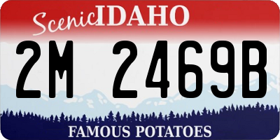 ID license plate 2M2469B