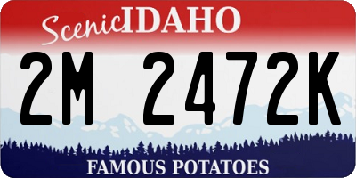 ID license plate 2M2472K
