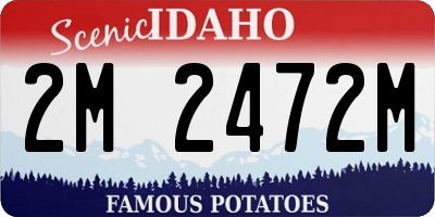 ID license plate 2M2472M