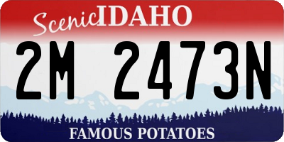 ID license plate 2M2473N