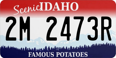 ID license plate 2M2473R