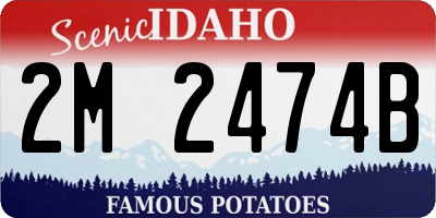 ID license plate 2M2474B
