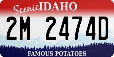 ID license plate 2M2474D
