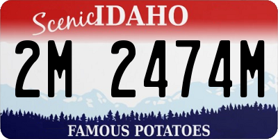 ID license plate 2M2474M