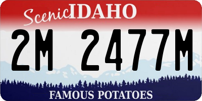 ID license plate 2M2477M
