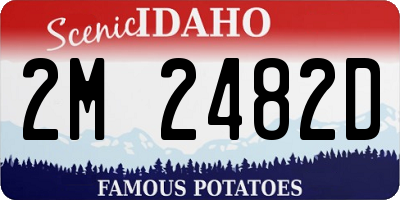 ID license plate 2M2482D