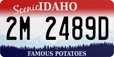 ID license plate 2M2489D